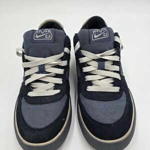 Nike Kids Skate Shoes Blue Suede‎ Canvas Low Top Sneakers Size 5.5Y 314027 441
